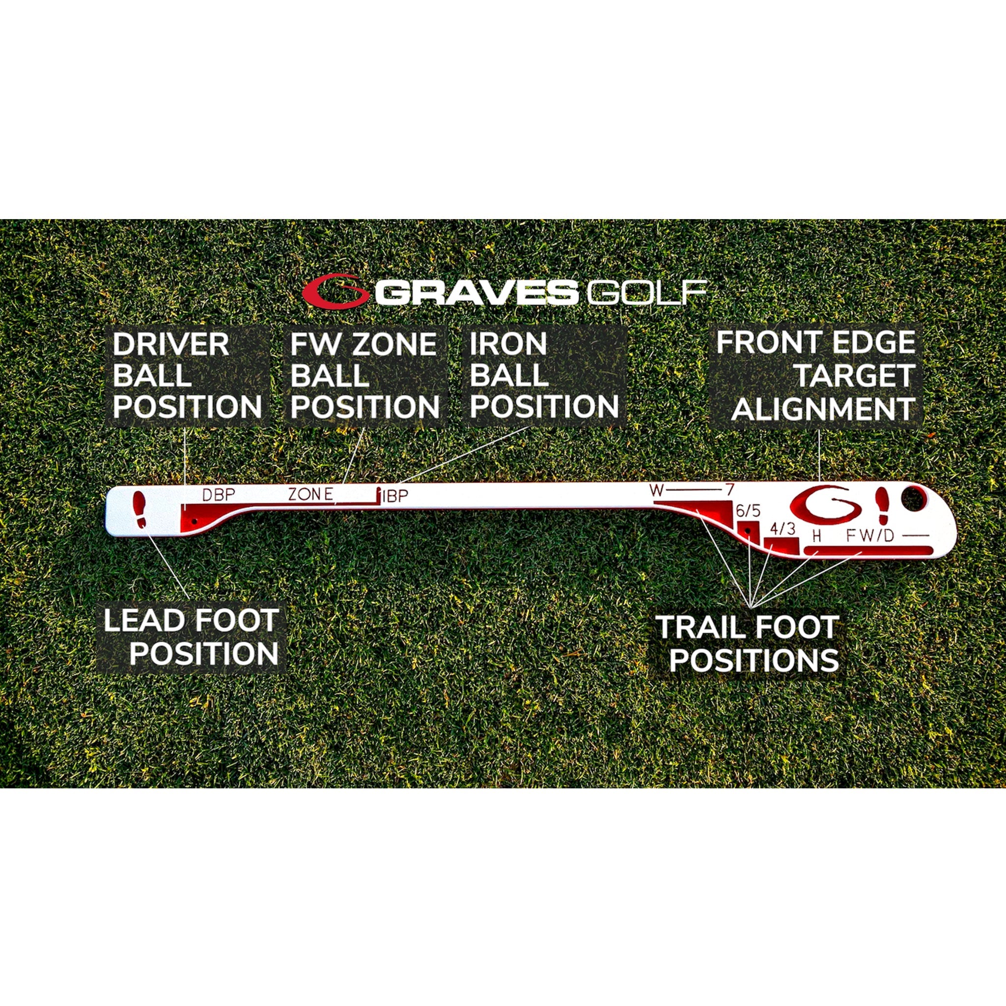 Alignment & Ball Position Trainer – Single Plane - Graves Golf